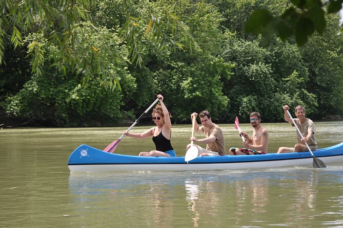 Budapest North Canoe Trip - Learning to paddle before the river widens