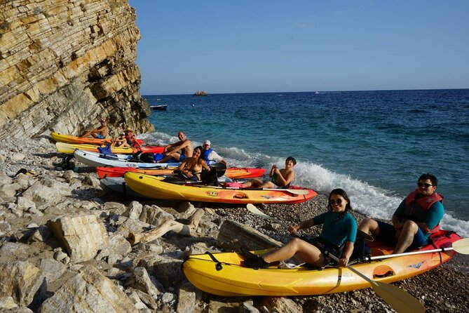 Budva Bay: Kayak & SUP Tour to Coastal Caves - A quiet break at Calypso Beach