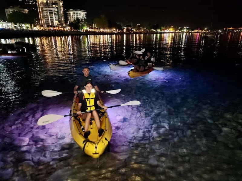 Budva: Night Lights Kayaking Tour - The first strokes into the evening
