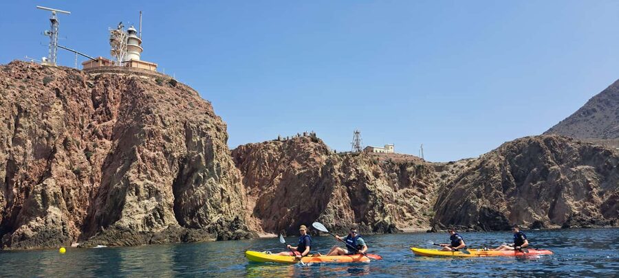 Cabo de Gata: Kayak and Snorkel Tour in the Natural Park - English, Spanish, and Group Comfort