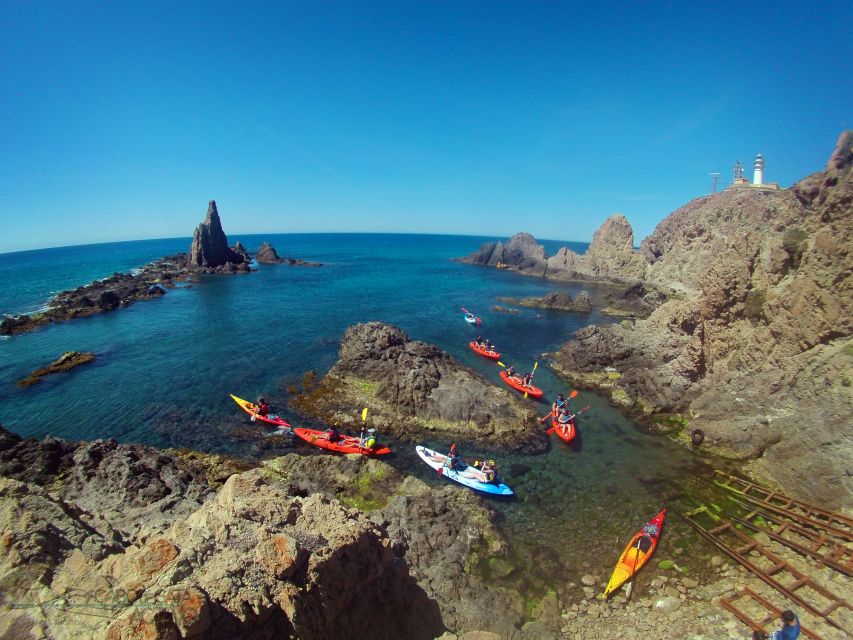 Cabo de Gata: Natural Park Kayaking and Snorkel Excursion - The first 75 minutes along the volcanic coast