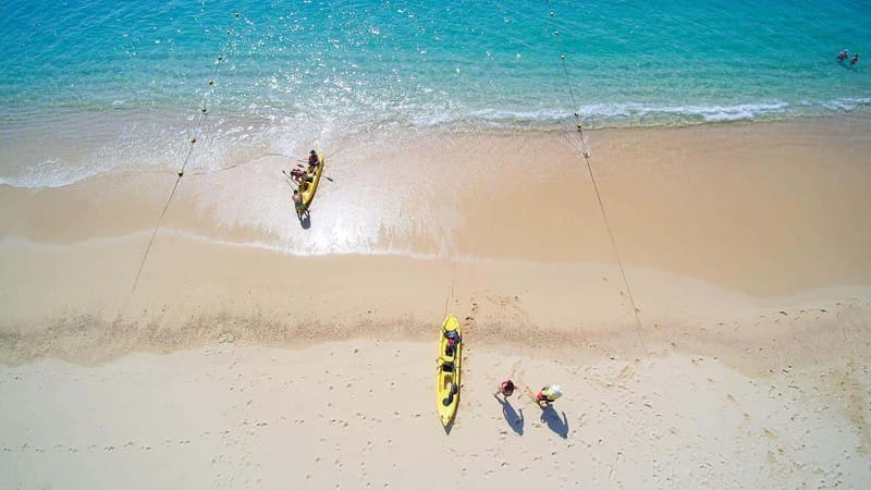 Cabo: Half-Day Kayak & Snorkel to Santa Maria & Chileno Bay - Getting Set Up at Santa Maria Bay