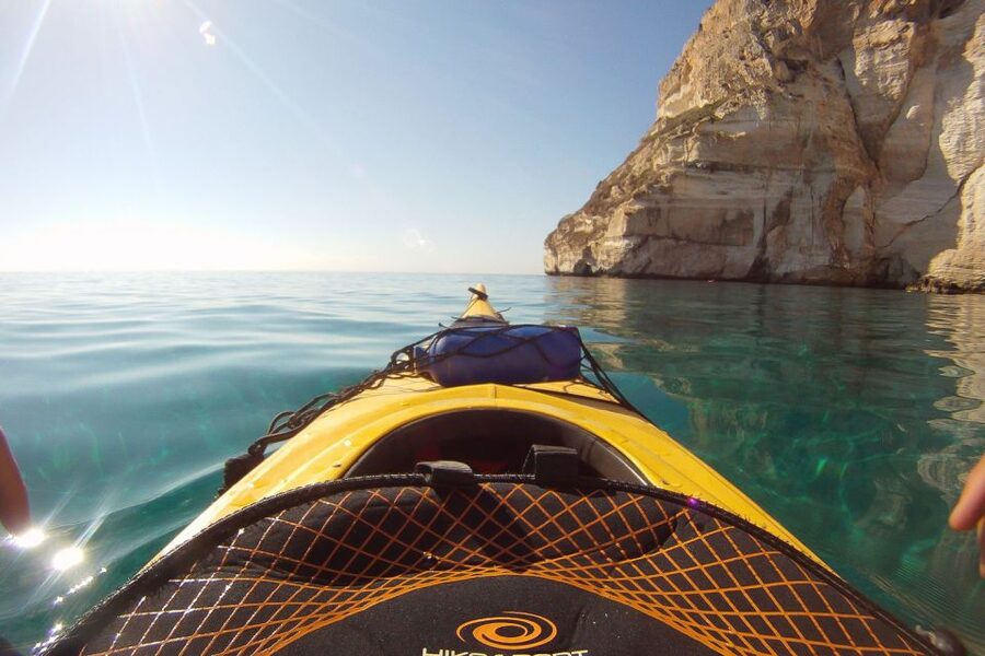 Cagliari: Exclusive small group Kayak tour at Devil"s Saddle - Caves, cliffs, and clear water along the route