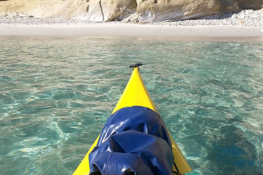 Cagliari: Exclusive small group Kayak tour at Devil"s Saddle - Beach time and a swim break