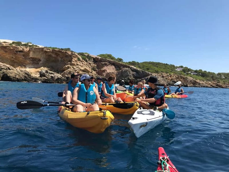 Cala Codolar: Sea & Caves Kayaking Tour with Snorkeling - Morning calm or sunset with cava