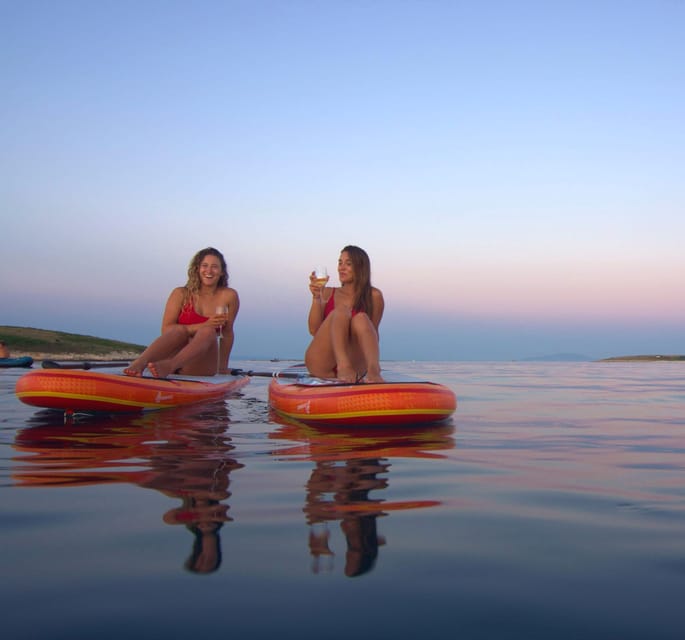 Cape Kamenjak: Sunset Kayak/SUP Wine Tour - The sunset, white wine, and the slow return
