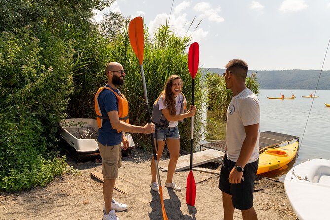 Castel Gandolfo Lake Kayak and Swim Tour - The forest stop for swimming, water, and pizza