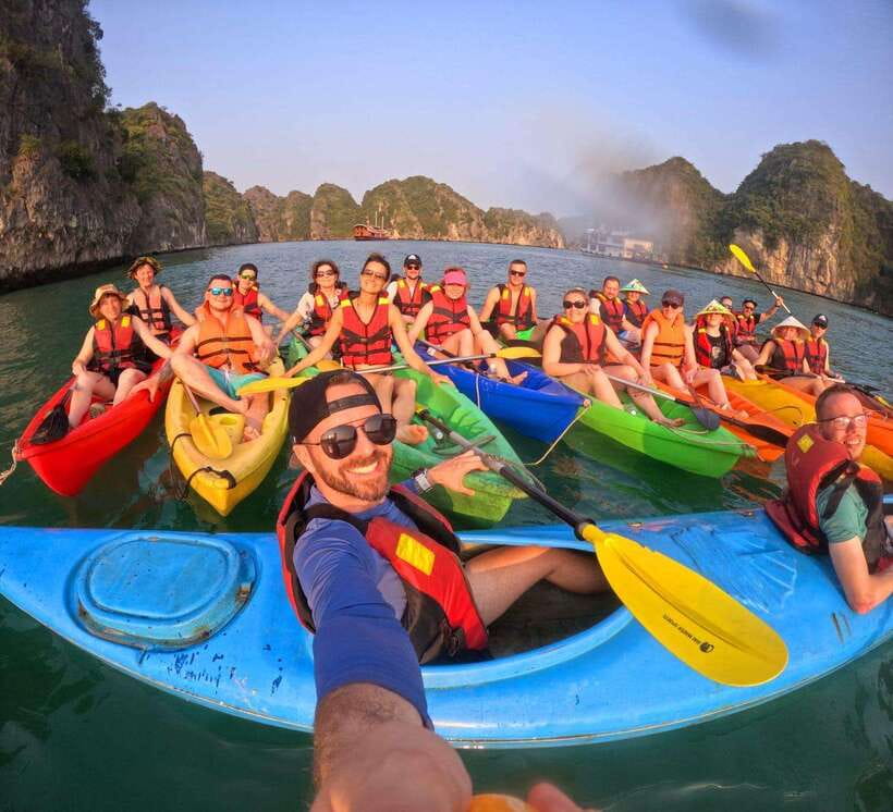 Cat Ba: Full- day trip with biking, kayaking, meal, tickets - Kayaking, caves, and the current government restriction