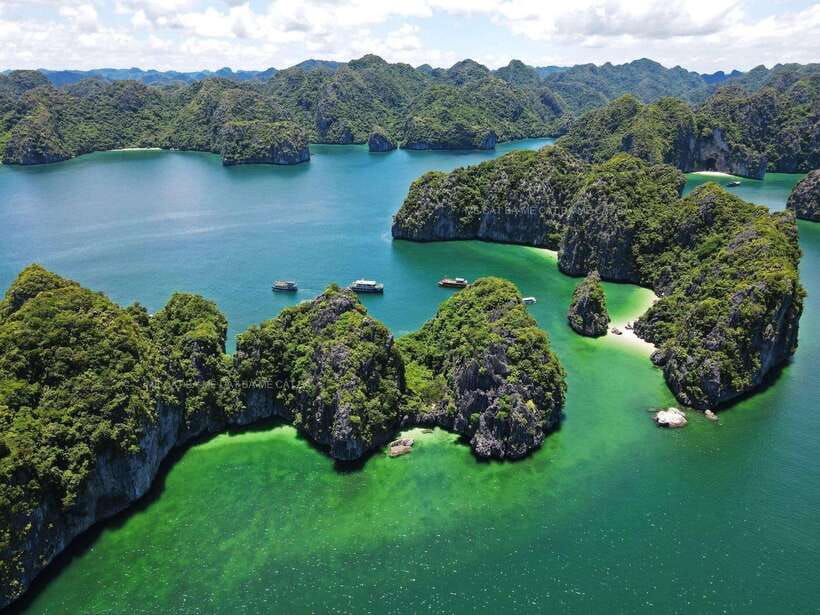 Cat Ba Island: Lan Ha Bay Bioluminescence Plankton Kayaking - Monkey Island beach and the sunset pause