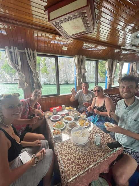 CAT BA: LAN HA & HALONG BAY – KAYAK, BIKE, LUNCH, SNORKEL - 12:45 PM seafood lunch on the boat