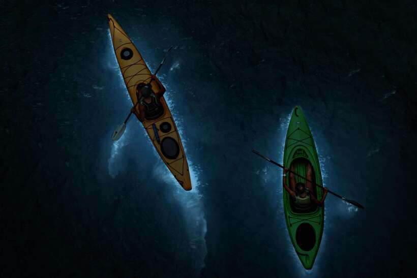 Cat Ba: Sunset and Night kayak with bioluminescent plankton - Lan Ha Bay in the changing light