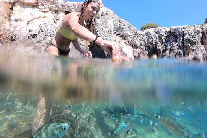 Cave exploring by kayak - Paddling out from Premantura