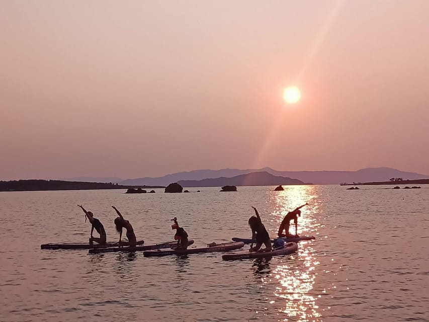 Chania: Morning or Sunset Stand-up Paddleboard Pilates - What happens during the one-hour class
