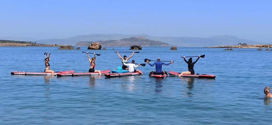 Chania: Morning or Sunset Stand-up Paddleboard Pilates - Meeting at Nea Chora Beach