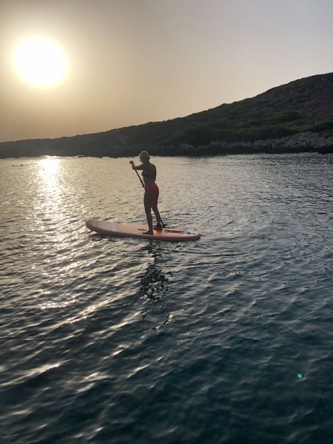 Chania: Stand-up Paddleboard Coastal Sunset Experience - A swim break in warm Cretan water