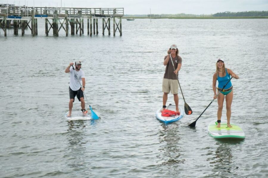 Charleston: Folly Beach Stand Up Paddleboard 2-hour Rental - Watching for dolphins on the Folly River
