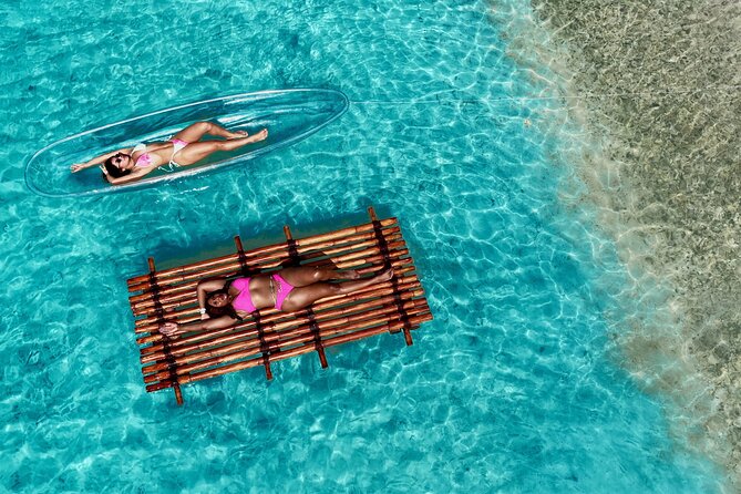 Clear kayak & Bamboo raft ARUBA! Same Day Delivery! PACKAGE DEAL! - The bamboo raft setup