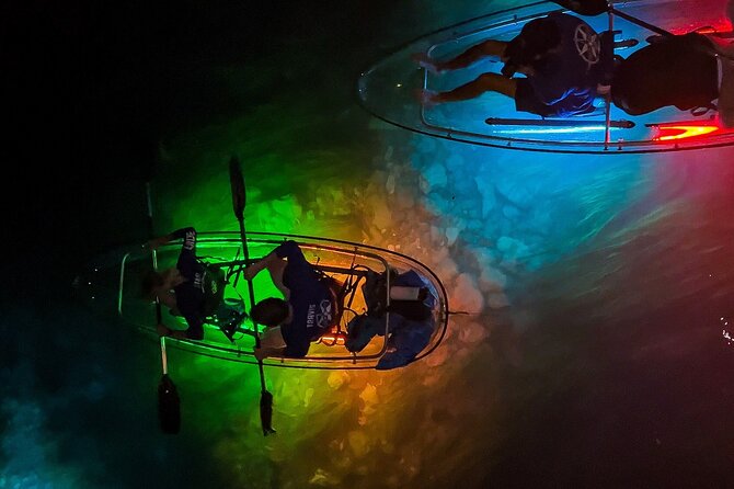 Clear Kayak Sunset Glow Tour - Glowing kayaks on the San Marcos River