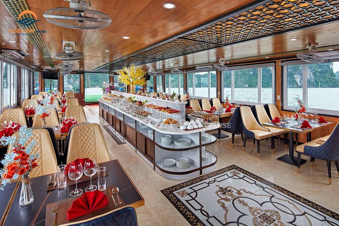 Cozy Bay Halong 5-Star Day Cruise, Buffet, Cave, Kayak, Swimming - What makes this day cruise worth considering