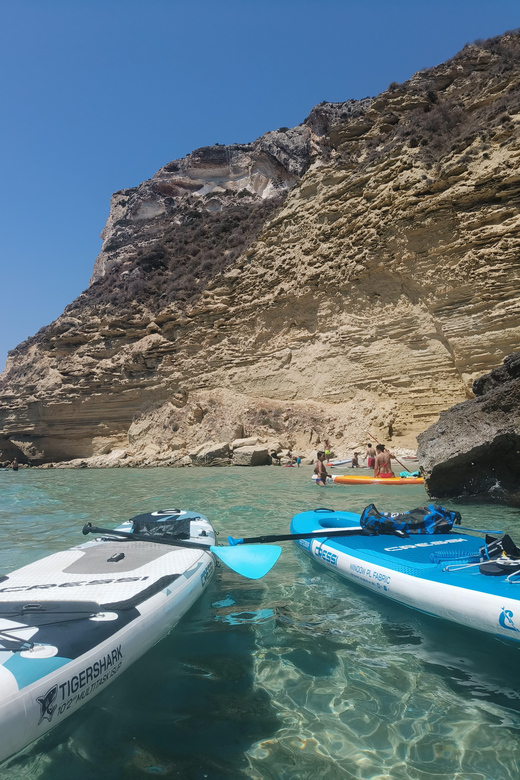Crabonaxa: Stand up paddle SELLA Diavolo Poetto Calamosca - Testing the board before you leave Poetto