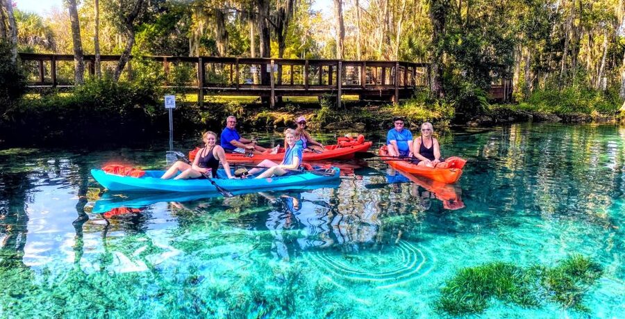 Crystal River:Three Sisters Springs Guided Kayak & Swim Tour - Swimming and snorkeling in 72-degree water