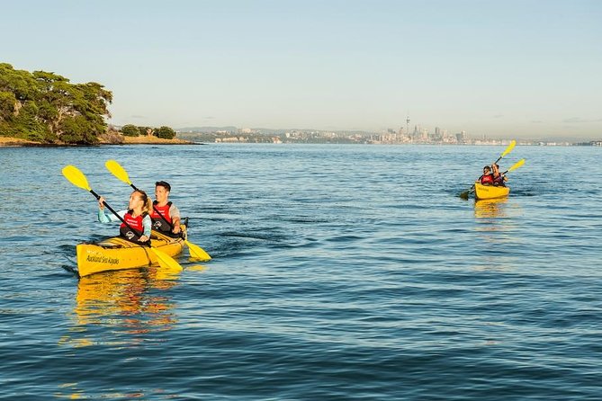 Day sea kayak tour Rangitoto Island - Returning across the harbor