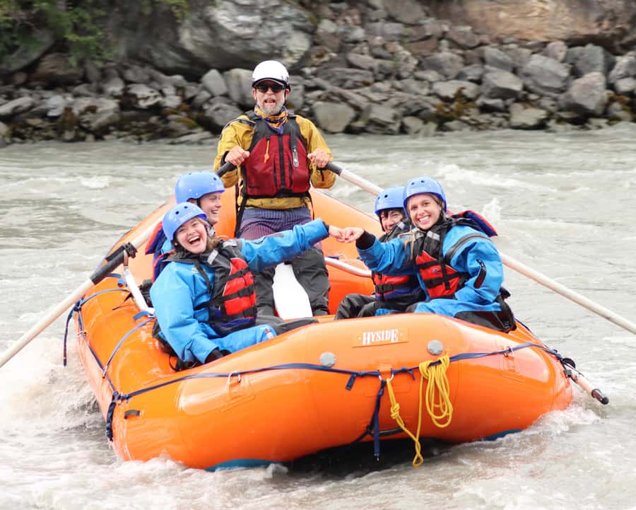 Denali, Alaska: Canyon Wave Raft Class III-IV Paddle/Oar - Staying warm in an Alaskan river