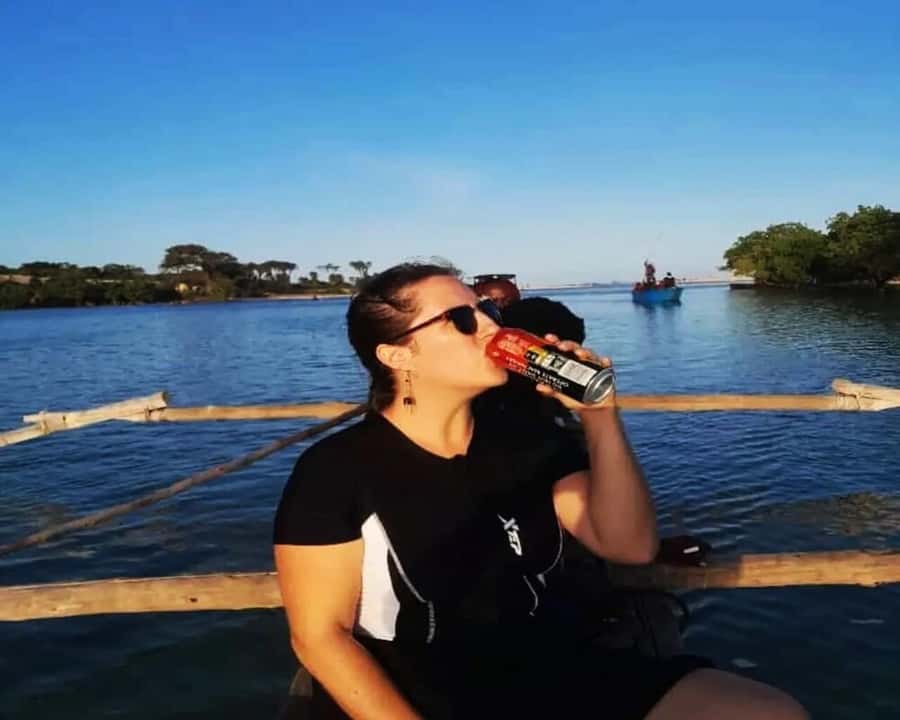 Diani: Sunset Cruise along Kongo River on Wooden Canoe boat - A Slow Start from Diani to Kongo Beach