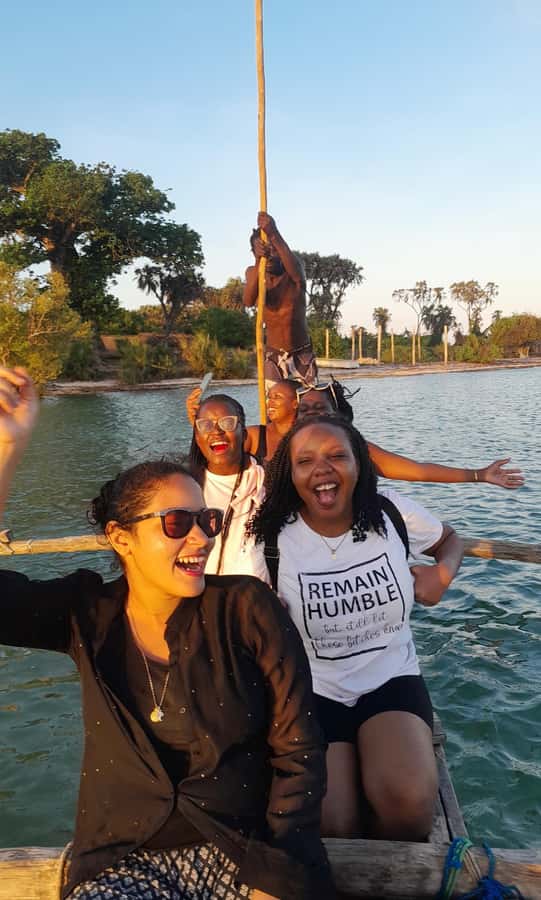 Diani: Sunset Cruise along Kongo River on Wooden Canoe boat - Boarding the Traditional Wooden Canoe