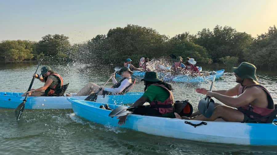 Discover Purple Island | Guided Mangrove Kayaking Experience - Tea, shade, and sunset at the camp