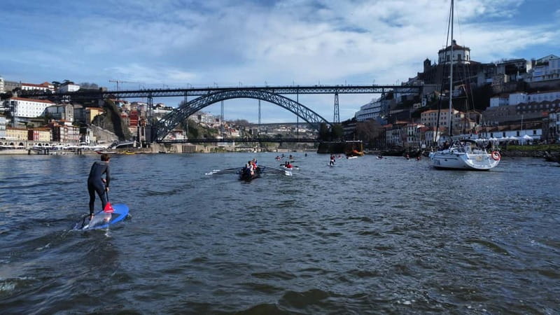 Douro River Kayak or Standup Paddleboard Tour - Paddling toward Dom Luís Bridge