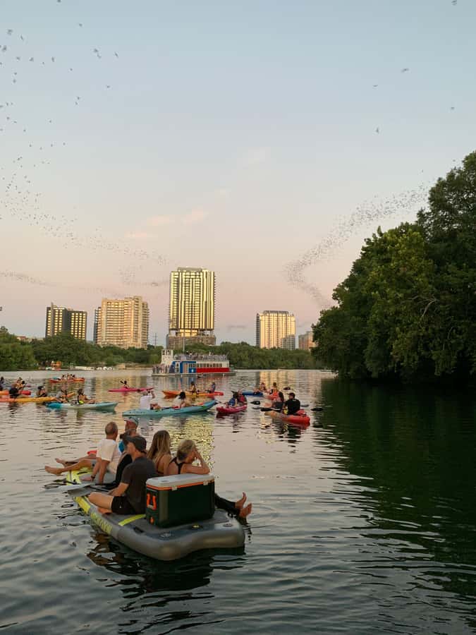 Downtown Sunset Tandem Kayak with 1.5M Bats - Why the bats are only part of the appeal
