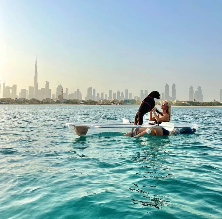 Dubai: Clear Kayaking Experience with Burj Khalifa View - One hour on the lagoon