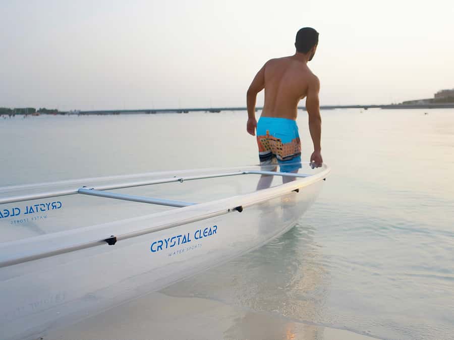 Dubai: Clear Kayaking Experience with Burj Khalifa View - The safety briefing before you paddle