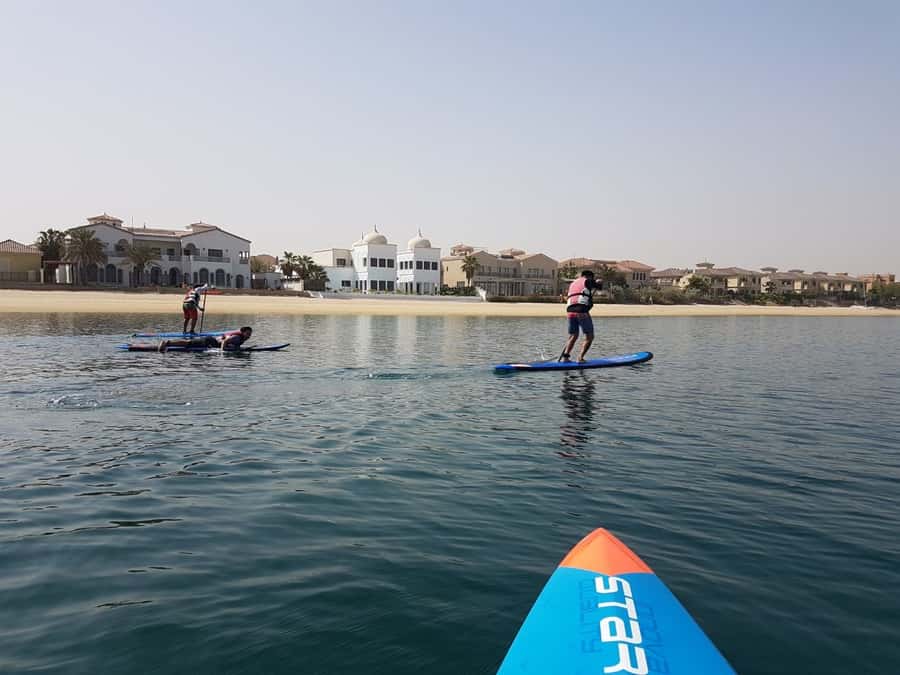 Dubai: Palm Jumeirah Paddle Boarding Tour - Atlantis, photos, and the short break