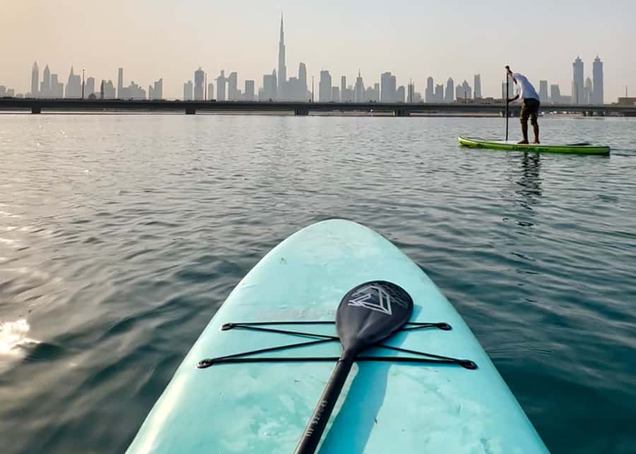 Dubai: Stand-Up Paddle Boarding with Burj Khalifa View - One hour on the board near Jumeirah