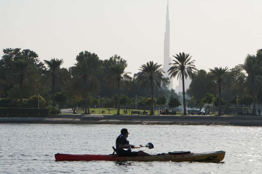 Dubai: Sunset/Night Dubai Creek Kayak Tour - Burj Khalifa, Dubai Frame, and Sheikh Zayed Road
