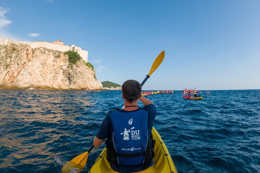 Dubrovnik: Afternoon Kayaking and Snorkeling Tour - Paddling toward Lokrum Island