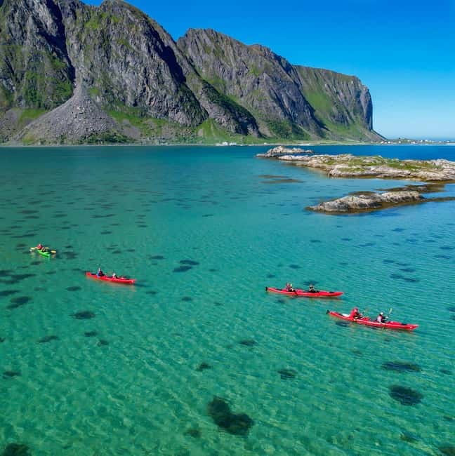 Eggum Lofoten: Kayaking Tour in Lofoten with Snacks - Mountain views, waterfalls, birds, and sea life
