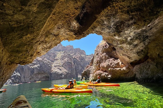 Emerald Cave Self-Guided Kayak Tour in Black Canyon - Reaching the green water of Emerald Cave
