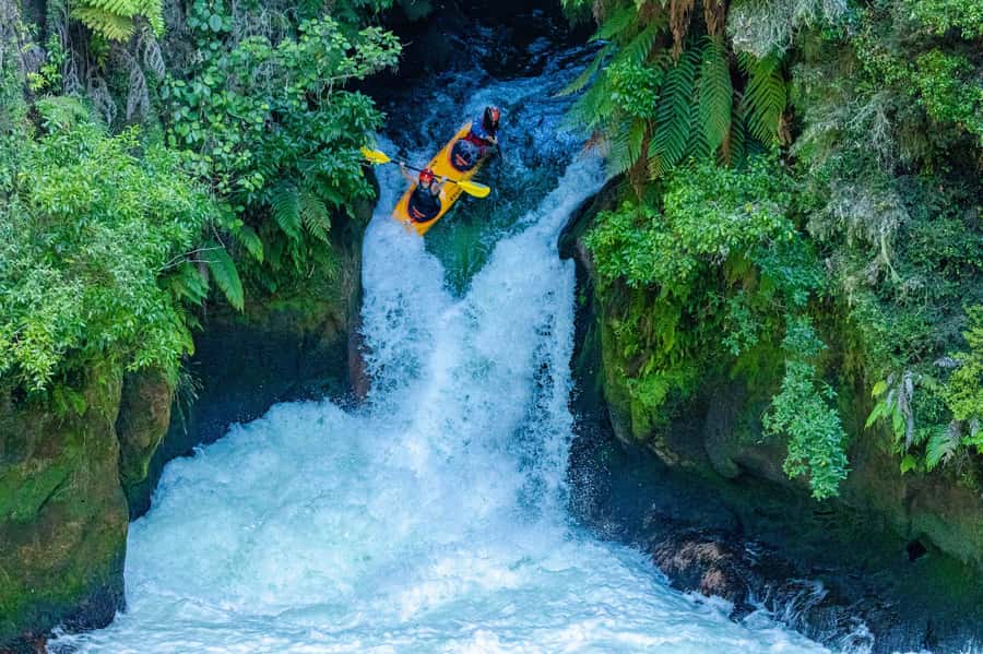 Epic Tandem Kayak Tour down the Kaituna River Waterfalls - Fourteen rapids and three waterfalls