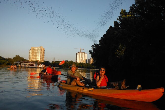 Evening Bat Watching Kayak Tour - The return paddle under Austin’s city lights