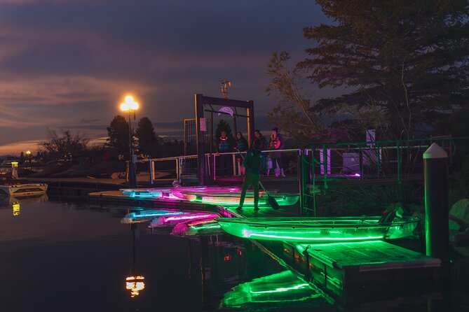 Evening LED Glow Clear Kayak Tour in Lake Tahoe - From the marina channel to open Lake Tahoe
