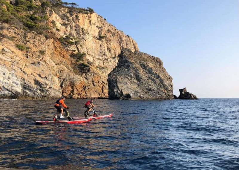 Exclusive sup bike excursion in Cala Ferrera - What happens when the sea is rough