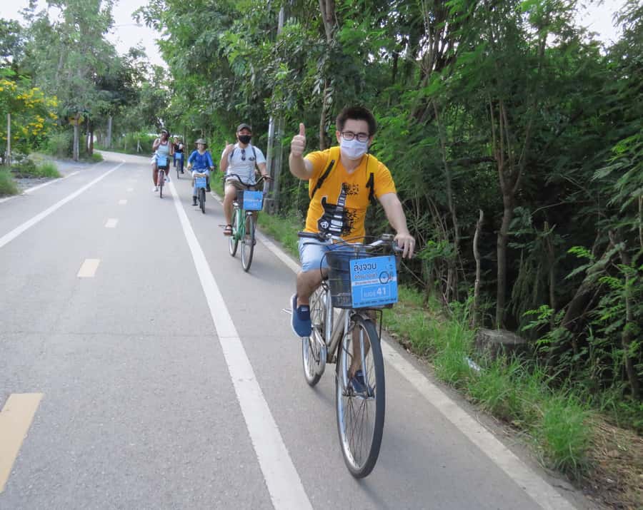 Explore Bangkok jungle by bike, kayak & boat - small group - Getting from BTS Bangna to the island