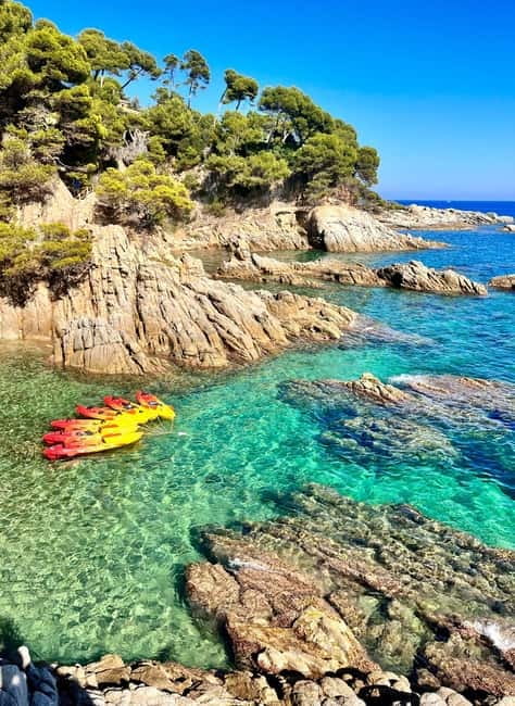 From Barcelona: Costa Brava Kayak & Snorkel Tour with Picnic - From Barcelona to the Costa Brava by coach