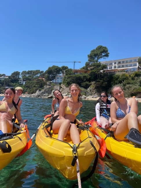 From Barcelona: Costa Brava Kayak & Snorkel Tour with Picnic - Getting ready at Platja dAro