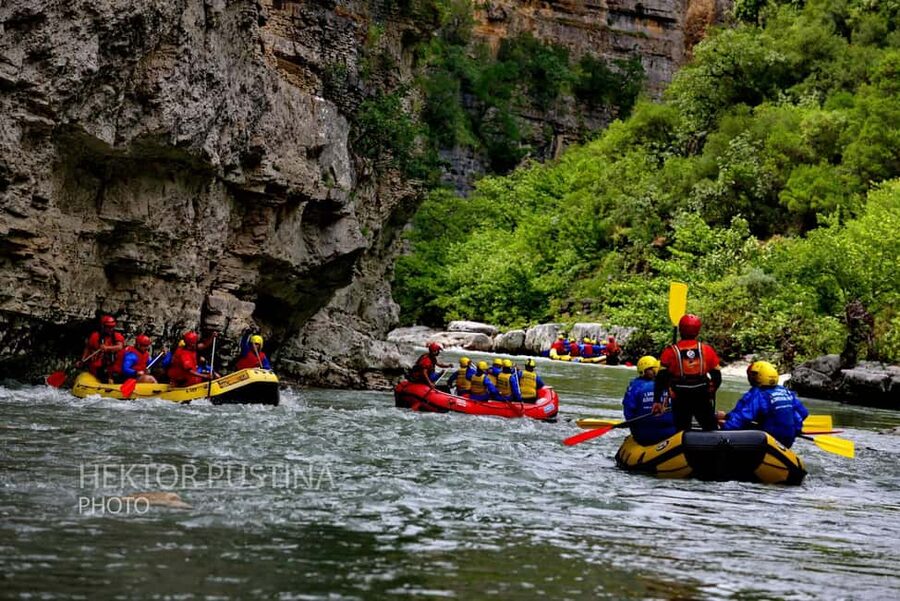 From Berat: Osumi Canyon Rafting, Kayak, & River Tubing Tour - Getting ready at Albania Adventure Resort