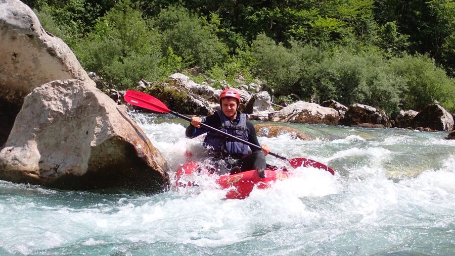 From Bovec: Whitewater kayaking on the Soča River - What the $80 price really covers