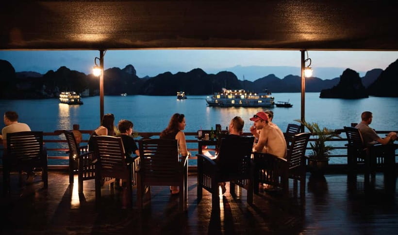 From Hanoi: 2-Day Halong Bay Cruise with Meals and Kayaking - Dinner, squid fishing, and the overnight cabin